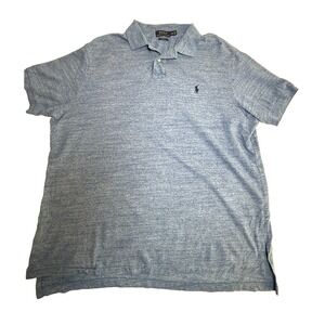 Polo Ralph Lauren Blue Shirt Mens Golf Polo‎ Casual Preppy Short Sleeve Size XXL